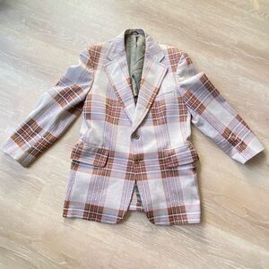 Vintage 70s plaid jacket. Fall colors men’s medium